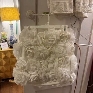 White Floral bridal skirt